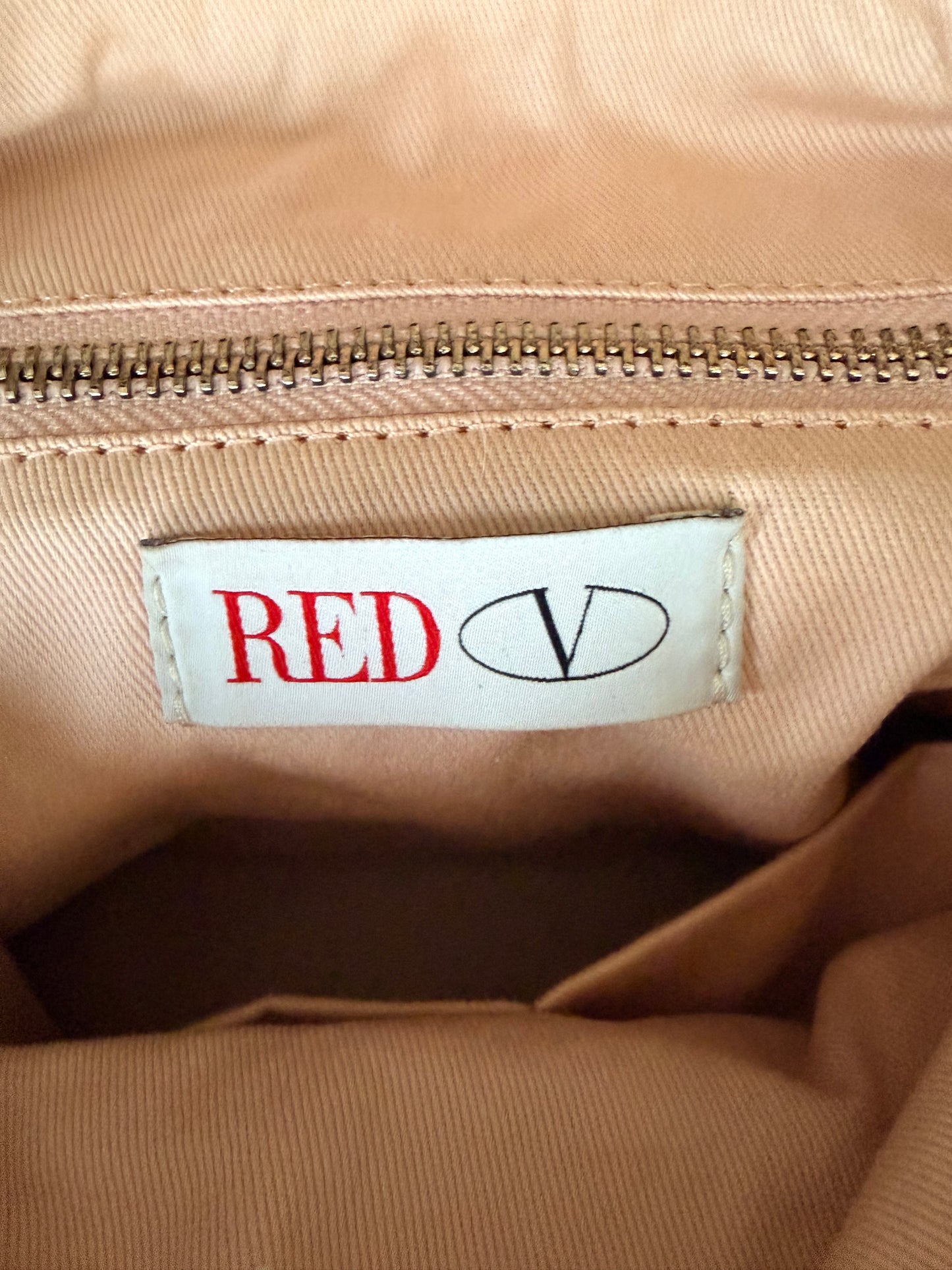 Pre-loved RED Valentino Black Leather Bow Shoulder Bag