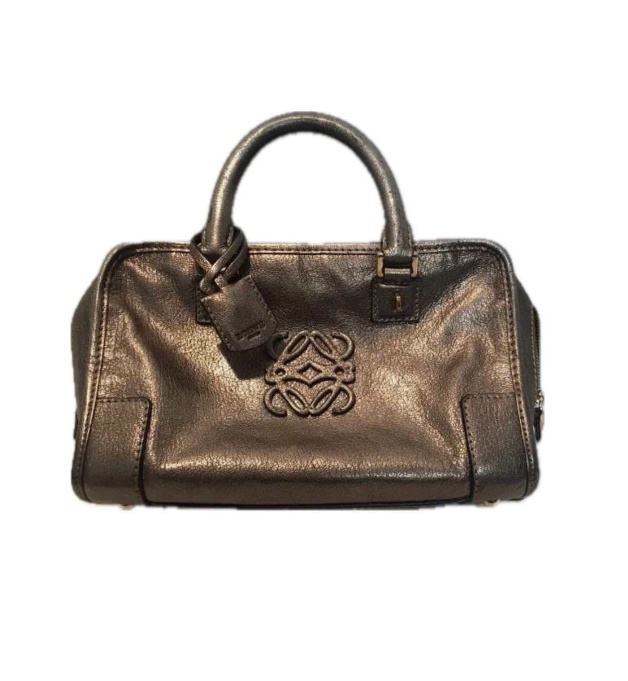 Loewe Amazona 28 Metallic Bronze Leather Handbag
