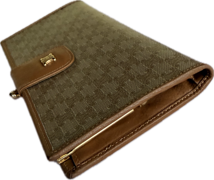 Authentic Vintage CELINE Macadam Triomphe Kisslock Long Wallet