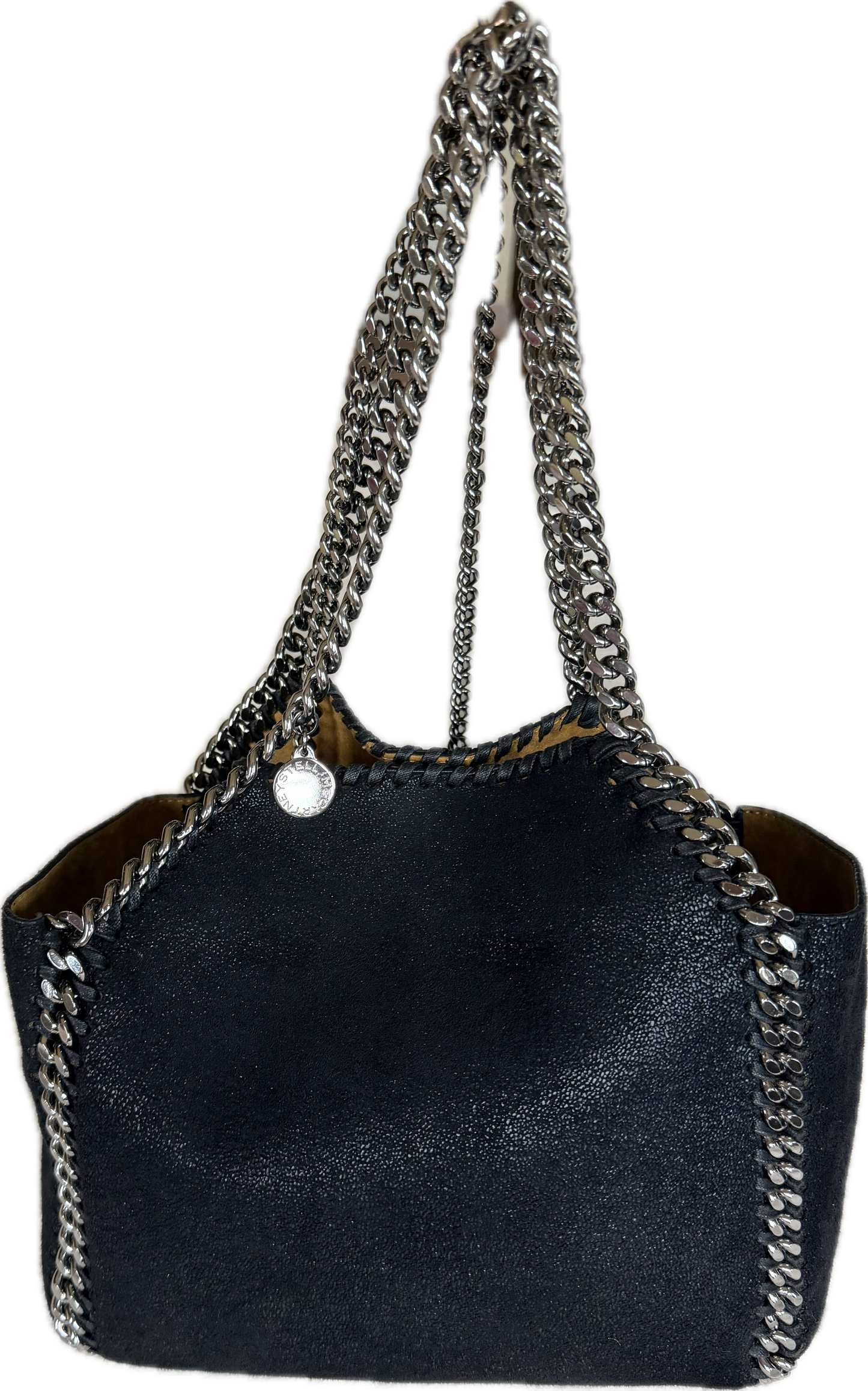 Stella McCartney Falabella Reversible Tote Bag Black & Mustard with Pouch