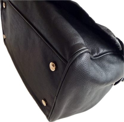 Pre-loved RED Valentino Black Leather Bow Shoulder Bag