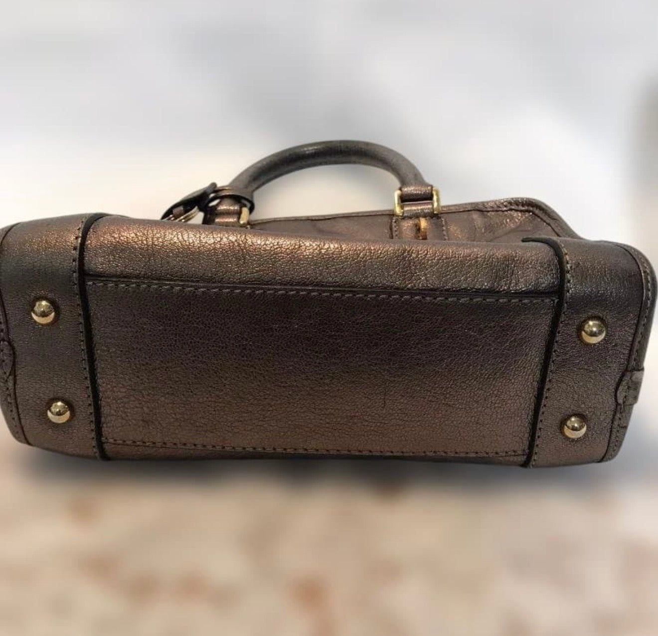 Loewe Amazona 28 Metallic Bronze Leather Handbag