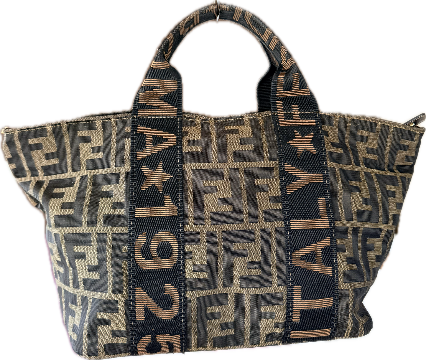 Vintage Fendi Mini Zucca Canvas Tote Bag - Roma 1925 Edition