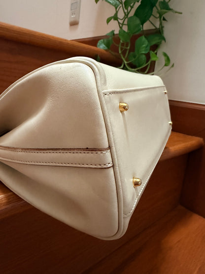 Vintage Valentino Garavani Ivory Leather Top Handle Bag