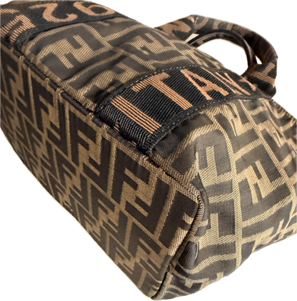 Vintage Fendi Mini Zucca Canvas Tote Bag - Roma 1925 Edition