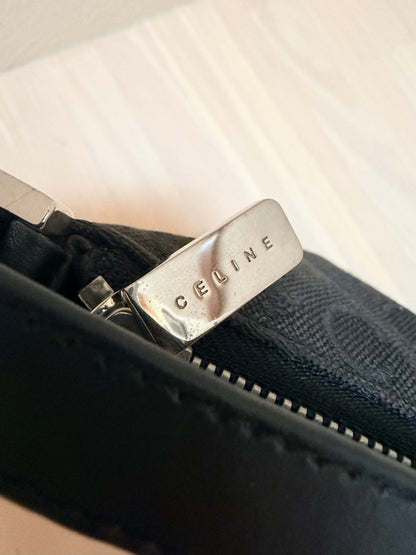 CELINE Pre-Owned Black C Macadam Hobo Bag / Pochette
