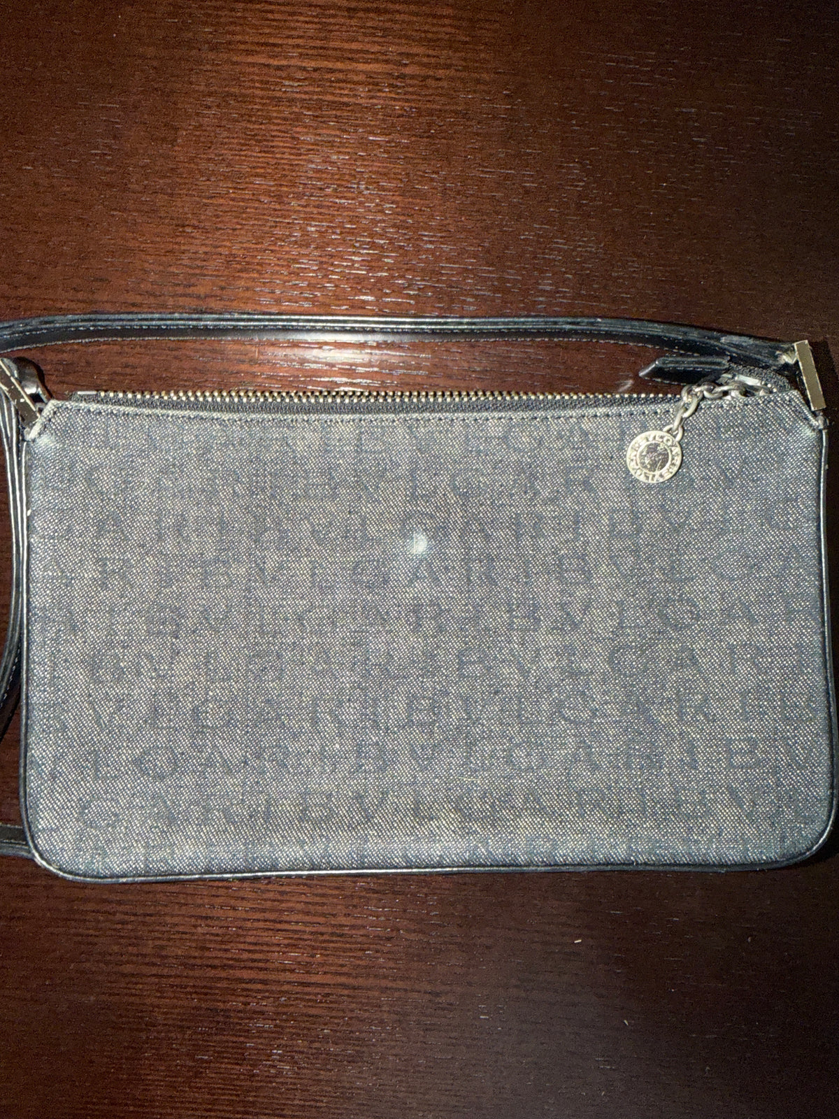 Bvlgari Logo Mania Mini Denim Shoulder Bag - Black Vintage Pochette