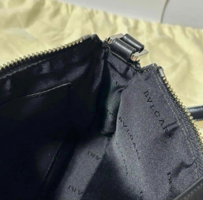 Bvlgari Logo Mania Mini Denim Shoulder Bag - Black Vintage Pochette
